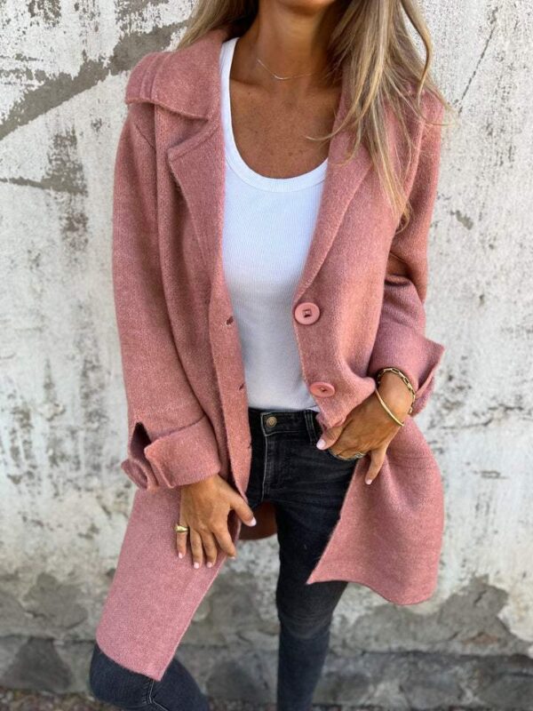 Wool Single Breasted Long Coat - Image 5